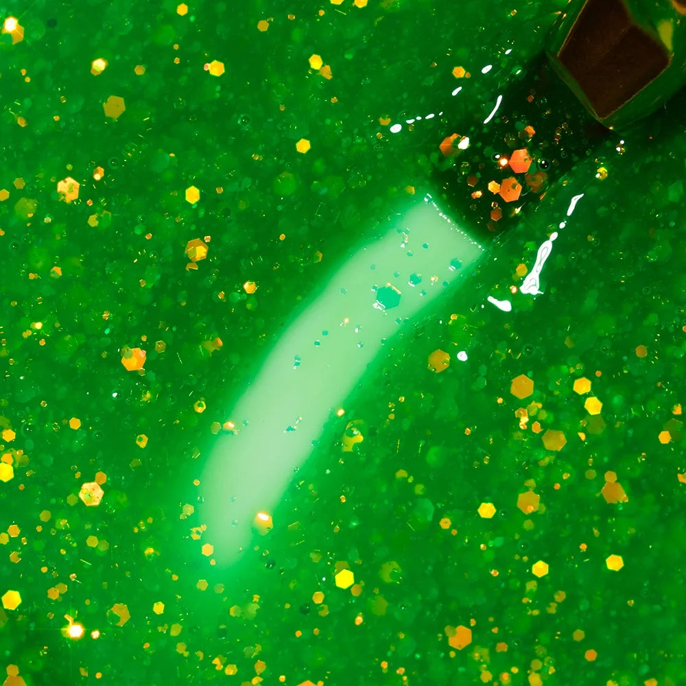 Builder Gel Cupio Glitter Neon - GREEN APPLE 15ml